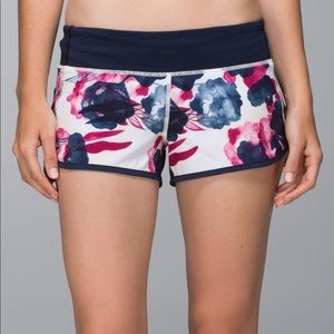 Lululemon floral speed shorts